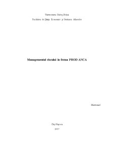 Managementul riscului în ferma Prod Anca - Pagina 1