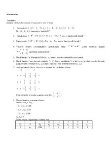 Matematici Aplicate în Economie - Pagina 1