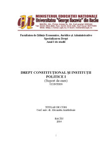 Drept constituțional și instituții politice I - Pagina 1