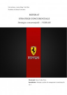 Strategia concurențială - Ferrari - Pagina 1