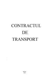 Contractul de transport - Pagina 1