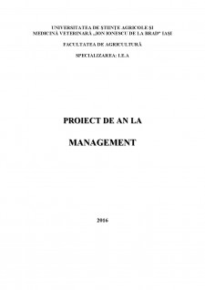 Proiect managerial de îmbunătățire a rezultatelor tehnico-economice de ansamblu la SC Agripan SRL - Pagina 1
