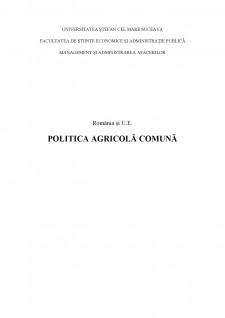 România și Uniunea Europeană - politica agricolă comună - Pagina 1