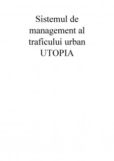 Sistemul de management al traficului urban UTOPIA - Pagina 1