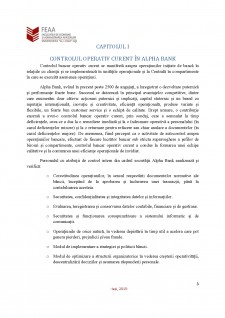 Etapele metodologiei controlului financiar operativ curent pe cazul Alpha Bank - Pagina 3