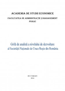 Grilă de analiză a nivelului de dezvoltare al Societății Naționale de Cruce Roșie din România - Pagina 1