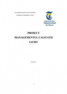 Managementul calității - Iaurt - Pagina 1