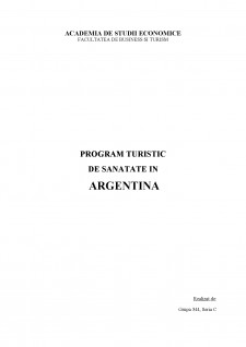 Program turistic de sănătate în Argentina - Pagina 1