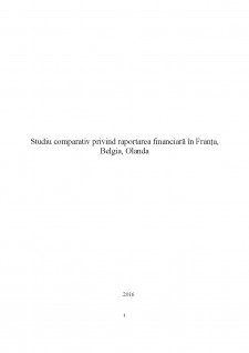 Studiu comparativ privind raportarea financiară în Franța, Belgia, Olanda - Pagina 1