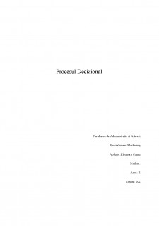 Procesul decizional - Pagina 1