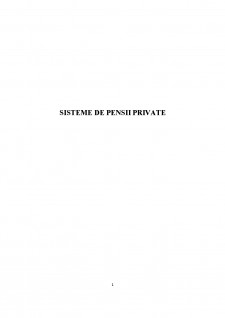 Sisteme de pensii private - Pagina 1