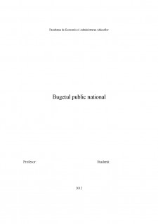 Bugetul public național - Principii bugetare - Pagina 1