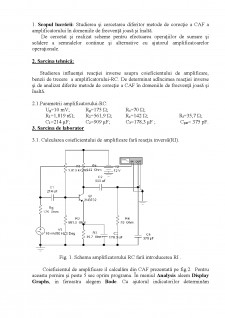Studierea și cercetarea diferitor metode de corecție a CAF a amplificatorului în domeniile de frecvență joasă și înaltă - Pagina 1