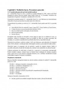 Proiect economic SC Automobile Dacia SA - Pagina 1