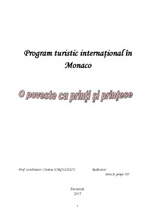 Program turistic internațional în Monaco - Pagina 1