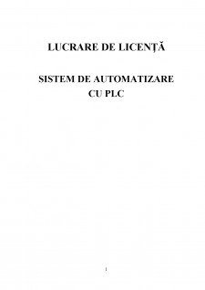 Sistem de automatizare cu PLC - Pagina 1