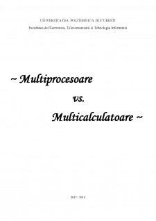 Multiprocesoare vs Multicalculatoare - Pagina 1