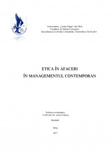Etica în afaceri în managementul contemporan - Pagina 1