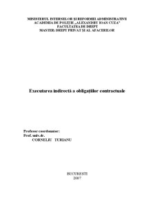 Executarea Indirectă a Obligațiilor Contractuale - Pagina 1