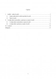 Opinia de audit - Corelația cu materialitatea și cu eșantionare - Pagina 1