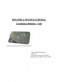 Dinamica spațiului rural - Localitatea Bolintin - Vale - Pagina 1