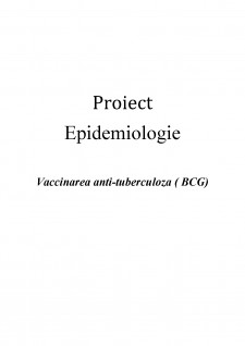 Vaccinarea anti-tuberculoza (BCG) - Pagina 1