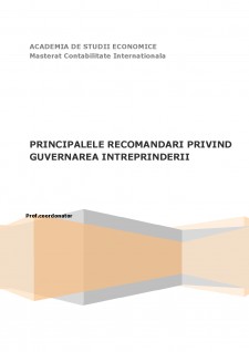 Principalele recomandări privind guvernarea întreprinderii - studiu de caz la societatea Biofarm SA - Pagina 1