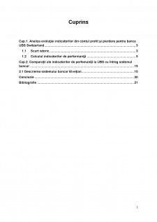 Analiza evoluției indicatorilor din contul profit și pierdere pentru banca UBS Switzerland - Pagina 2