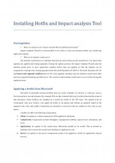 Installing Hotfix and Impact analysis Tool - Pagina 1
