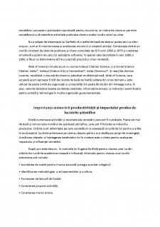 Indecși de măsurare a productivității și impactului produs de lucrări știintifice - Pagina 5