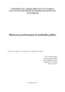 Măsurarea Performanței în domeniul public - Pagina 1