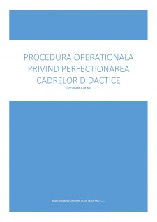 Procedura operațională privind perfecționarea cadrelor didactice - Pagina 4