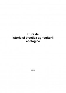 Istoria și bioetica agriculturii ecologice - Pagina 1