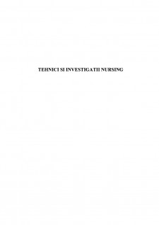 Tehnici și investigații nursing - Pagina 1