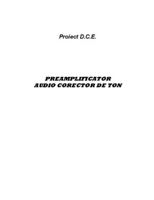 Preamplificator Audio Corector de Ton - Pagina 1
