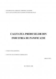 Calitatea produselor din industria de panificație - Pagina 1