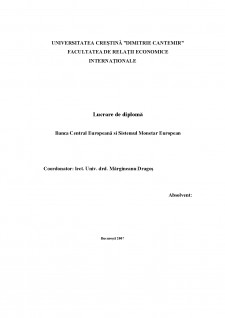 Banca Central Europeană și sistemul monetar European - Pagina 1