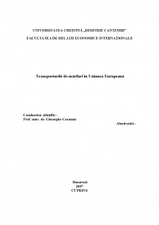 Transporturile de mărfuri în Uniunea Europeană - Pagina 1