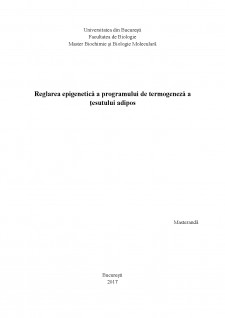 Reglarea epigenetică a programului de termogeneză a țesutului adipos - Pagina 1