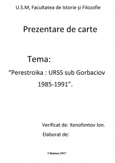 Prezentare de carte - Perestroika - URSS sub Gorbaciov 1985-1991 - Pagina 1