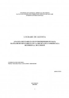 Analiza rentabilității întreprinderii pe baza ratelor de rentabilitate la societatea comercială Sicomed S.A. București - Pagina 3