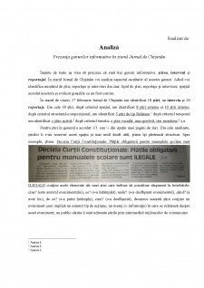 Prezența genurilor informative în ziarul Jurnal de Chișinău - Pagina 1