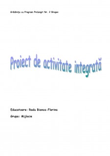 Proiect de activitate integrată - Pagina 1