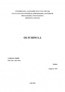 Oltchim SA - Pagina 1