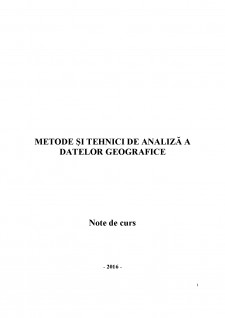 Metode și tehnici de analiză a datelor geografice - Pagina 1