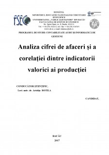 Analiza cifrei de afaceri și a corelației dintre indicatorii valorici ai producției - Pagina 2