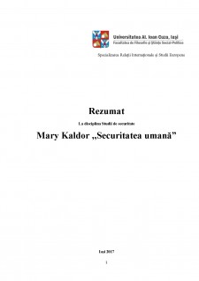 Mary Kaldor - Securitatea umană - Pagina 1