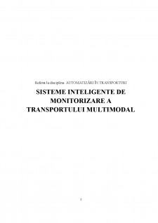 Sisteme inteligente de monitorizare a traficului multimodal - Pagina 1