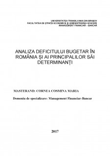 Analiza deficitului bugetar în România și ai principalilor săi determinanți - Pagina 1
