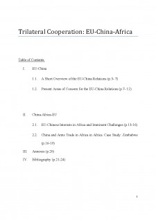 Tilateral cooperation EU-China-Africa - Pagina 1